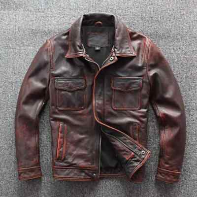00’s archive MASCULO leather coat ダッフル Double Breasted Leather Jacket Free Shipping - The Vintage Twin