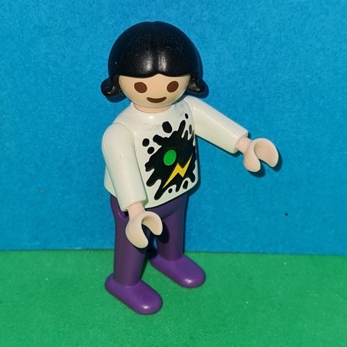Personnage Playmobil Enfant Cheveux Noirs - Réf. Catégorie 7, Occasion En Très Bon état