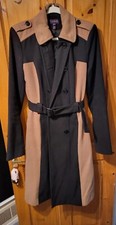 Stunning Two Tone Long Tall Sally Midi Length Coat Size Uk12