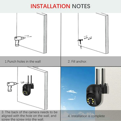 5G Wireless Security System 1080P HD Camera Outdoor Home Night Vision Cam Black - Picture 12 of 12