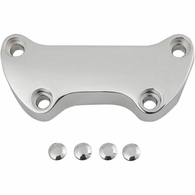 Chrome Smooth Handlebar Riser Top Clamp for Most Harley Models 1" Bars eBay