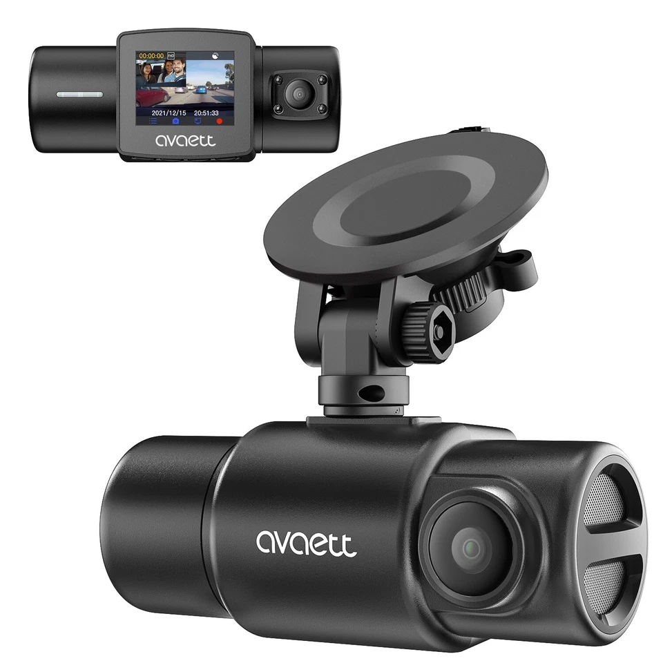 1080P Dual Dash Camera  Dash Cam Front and Inside, Built-in GPS Dashcams, 24/7