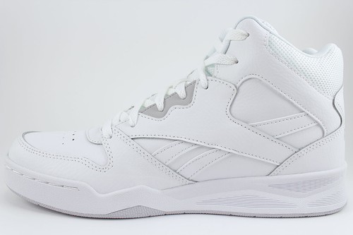 REEBOK ROYAL BB4500 H2 HIGH HI WIDE E WHITE/GRAY CLASSIC BASKETBALL LEATHER MENS - Picture 4 of 9