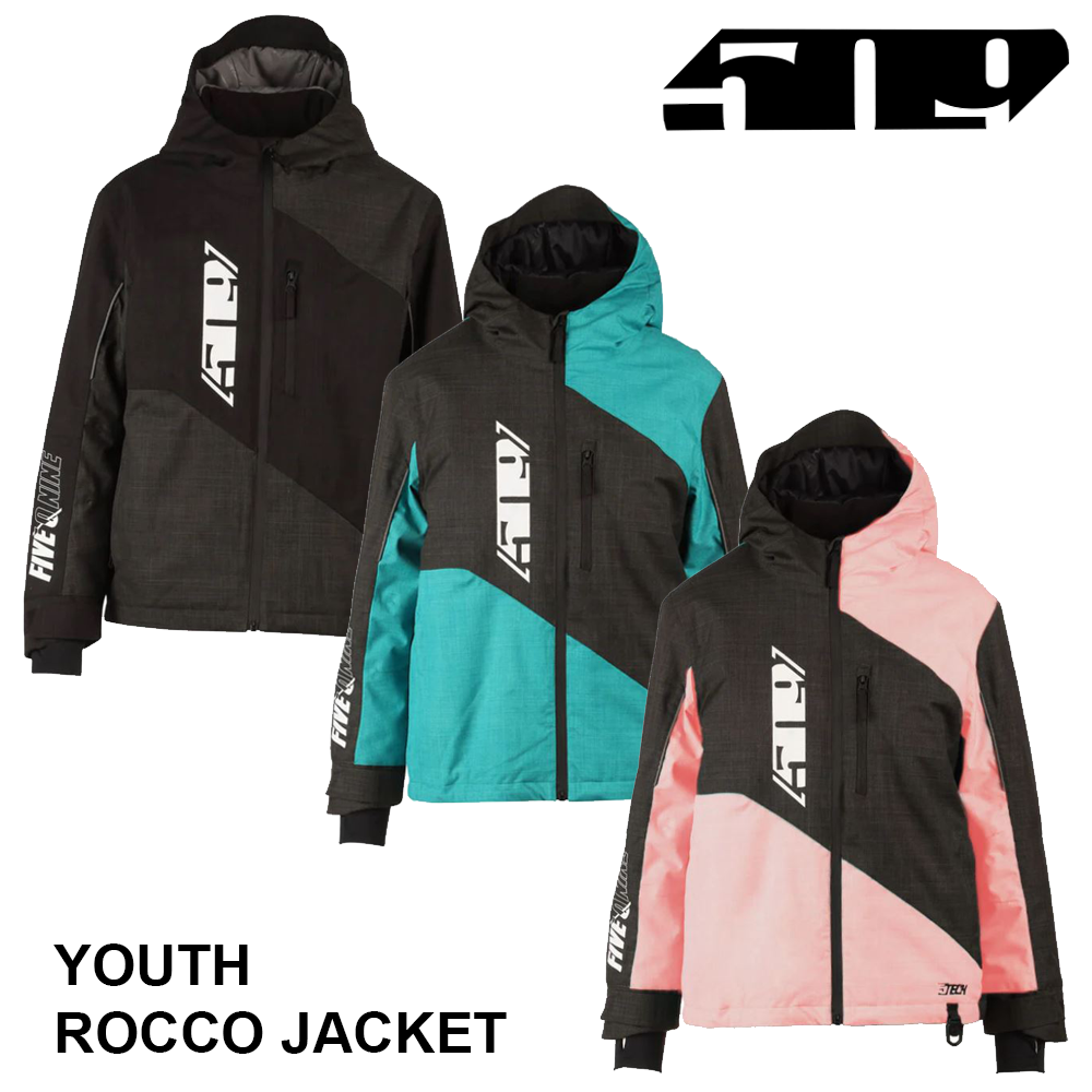 509 Rocco Youth Snowmobile Jacket Kids Rose Emerald Black Ops