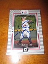 LOGAN SHORE Signed 2016 Donruss USA Baseball Set Card AUTO Autograph Florida