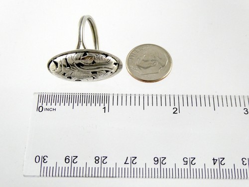 Vintage Beau Sterlingsilber hohl Öffnung Design verstellbarer Ring Größe 7,5 - Bild 11 von 13