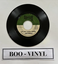 Joe Simon~All my hard times/Georgia Blue:~US Spring Northern Soul VG+