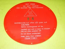 MK3 12V 1.9OHM 220MM DIA. X 3MM THICK ALUMINUM HEATED HOT BED 3D PRINTER USA 