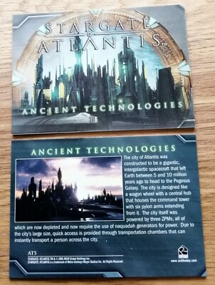 Stargate Atlantis Season 1 Ancient Technology Insert Trading Card AT5