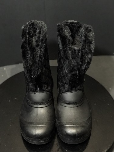 Tundra Kids Snowdrift Winter Snow Boots Black Color Size US 1 M - Picture 4 of 8