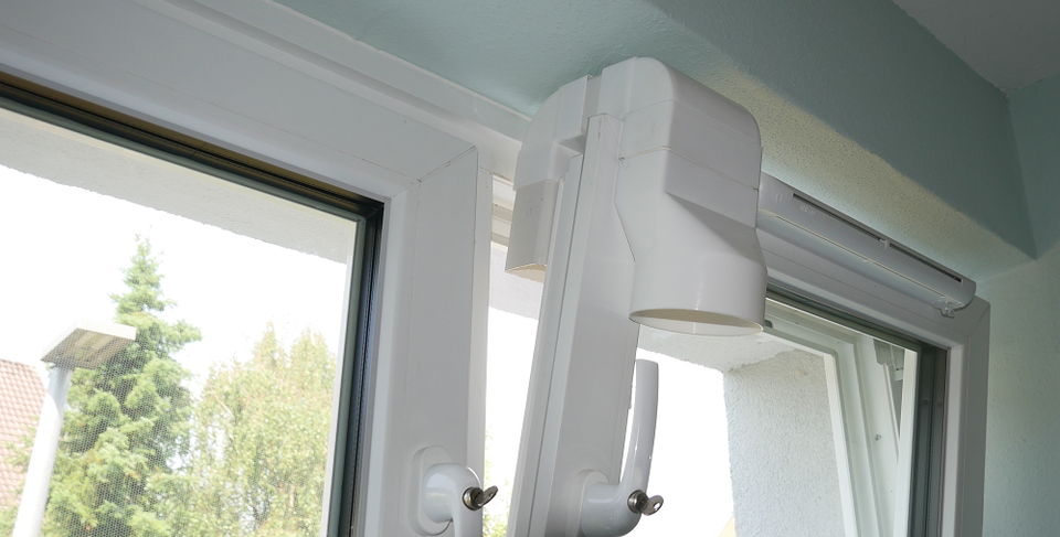 Fenster-Abluftadapter 22x25cm Grau - Für Klimaanlagen Und Trockner