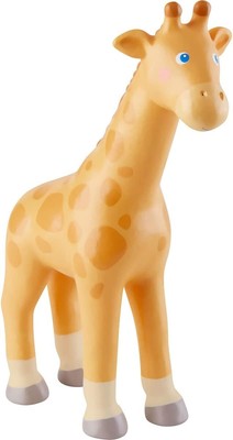 HABA Little Friends Giraffe - 6.75'' Chunky Plastic Zoo Animal Toy Figure