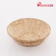 CESTO Cestino vimini bambù tondo cm.22 h7 bagno portapane confezioni regalo eco