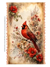 Spring Cardinal | A3 or A4 Rice Paper | Paper for Decoupage | Decoupage Central