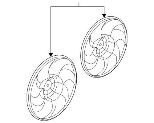 Aspa del ventilador de enfriamiento del lado del conductor para Chevrolet Equinox 2005, Vue 2004-2007 (N/P 89022508)