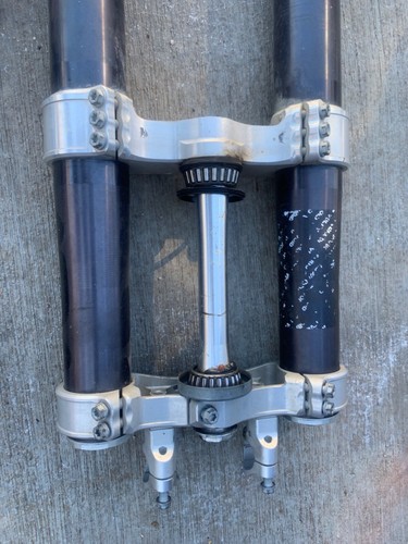 2008 KTM SX-F 250 FRONT FORK SUSPENSION Triple Clamp Bars Shock Absorber - Picture 2 of 11
