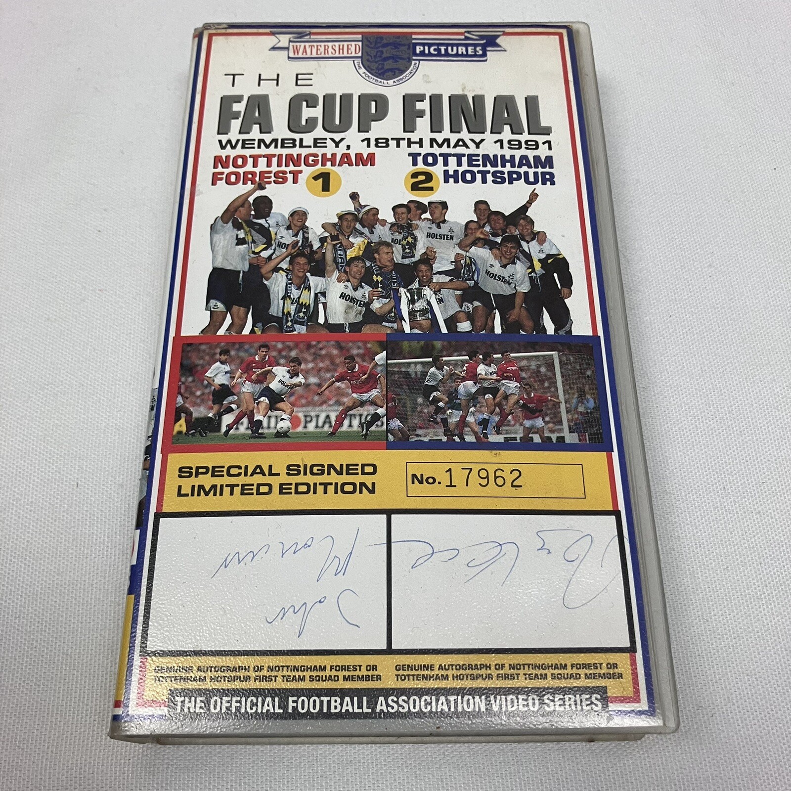 FA Cup Final 1991 - Forest vs Tottenham (VHS) Roy Keane & John Moncur Signatures