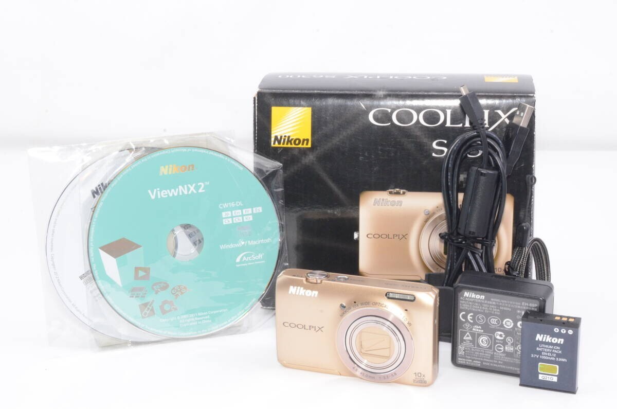 Nikon Coolpix S6300 16 MP Compact Digital camera GOLD From Nikon Coolpix S6300 16 MP Compact Digital camera GOLD From