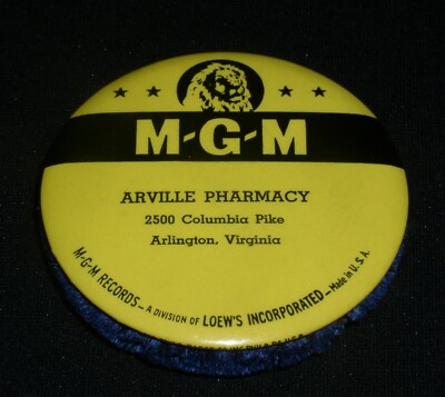 MGM Records vintage Advert Record Cleaner~Arville Pharmacy, Arlington, VA~1940s