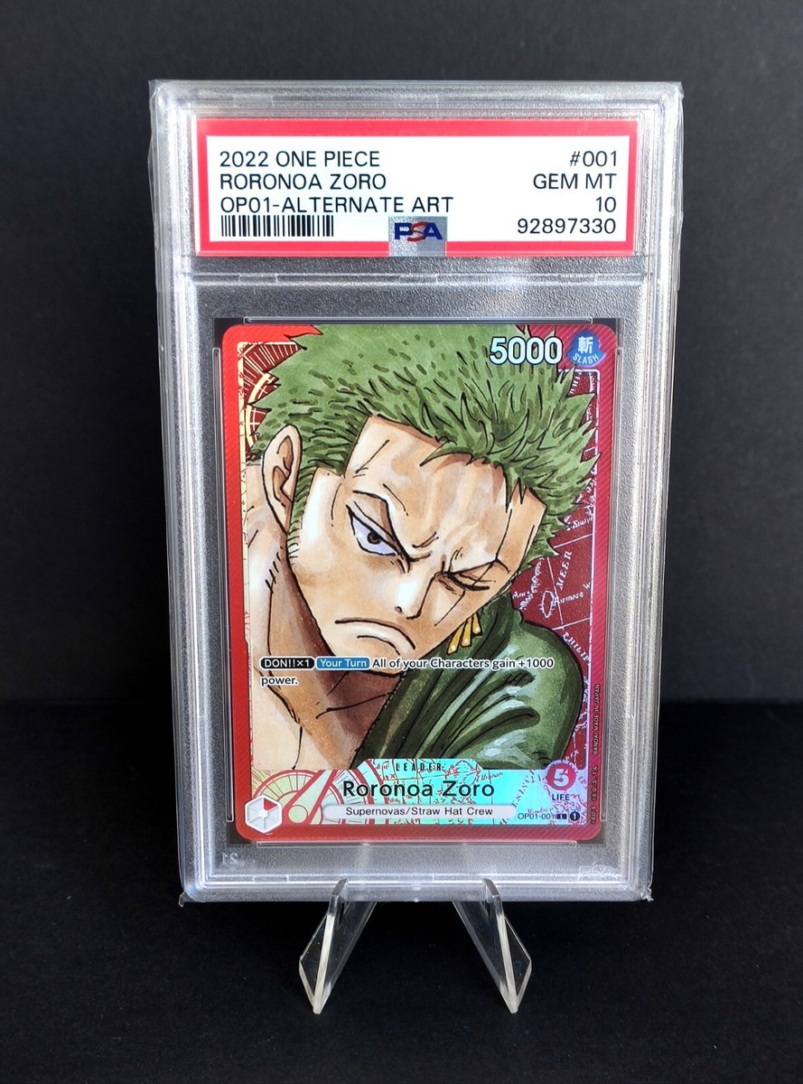 【PSA10】 2022 ONE PIECE RORONOA ZORO #001 2022 One Piece Op01 #001 Alternate Art Leader Roronoa Zoro PSA 10