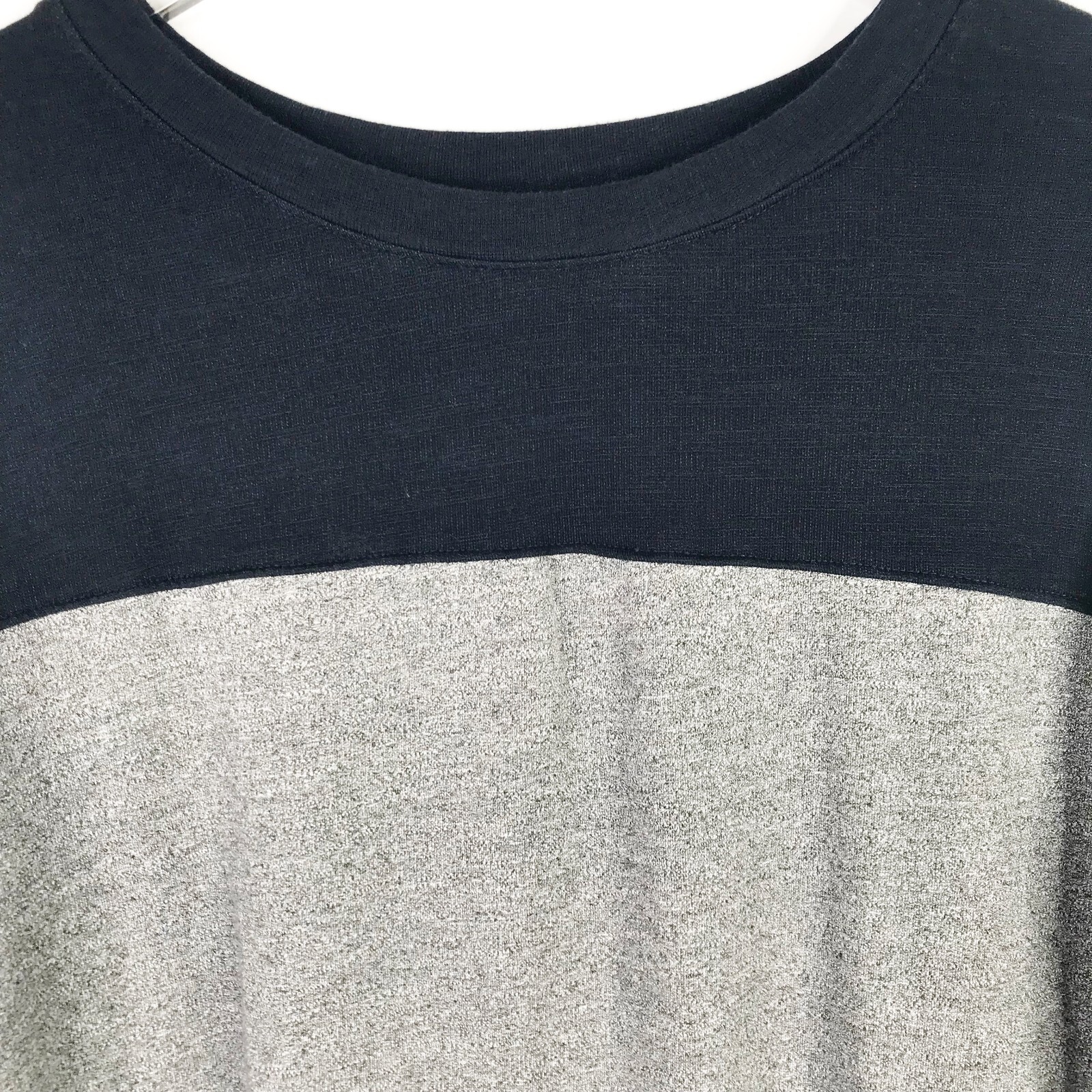Sundry Colorblock Top Women Medium 2 Navy Gray Striped Knit Pullover