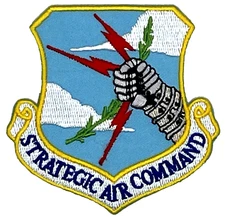 U.S. AIR FORCE STRATEGIC AIR COMMAND MILITARY UNIFORM IRON ON PATCH EE-148