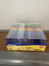 Memorex Multi Color 100 Pack Slim Jewel Cases with Inserts CD's DVD's NEW!!