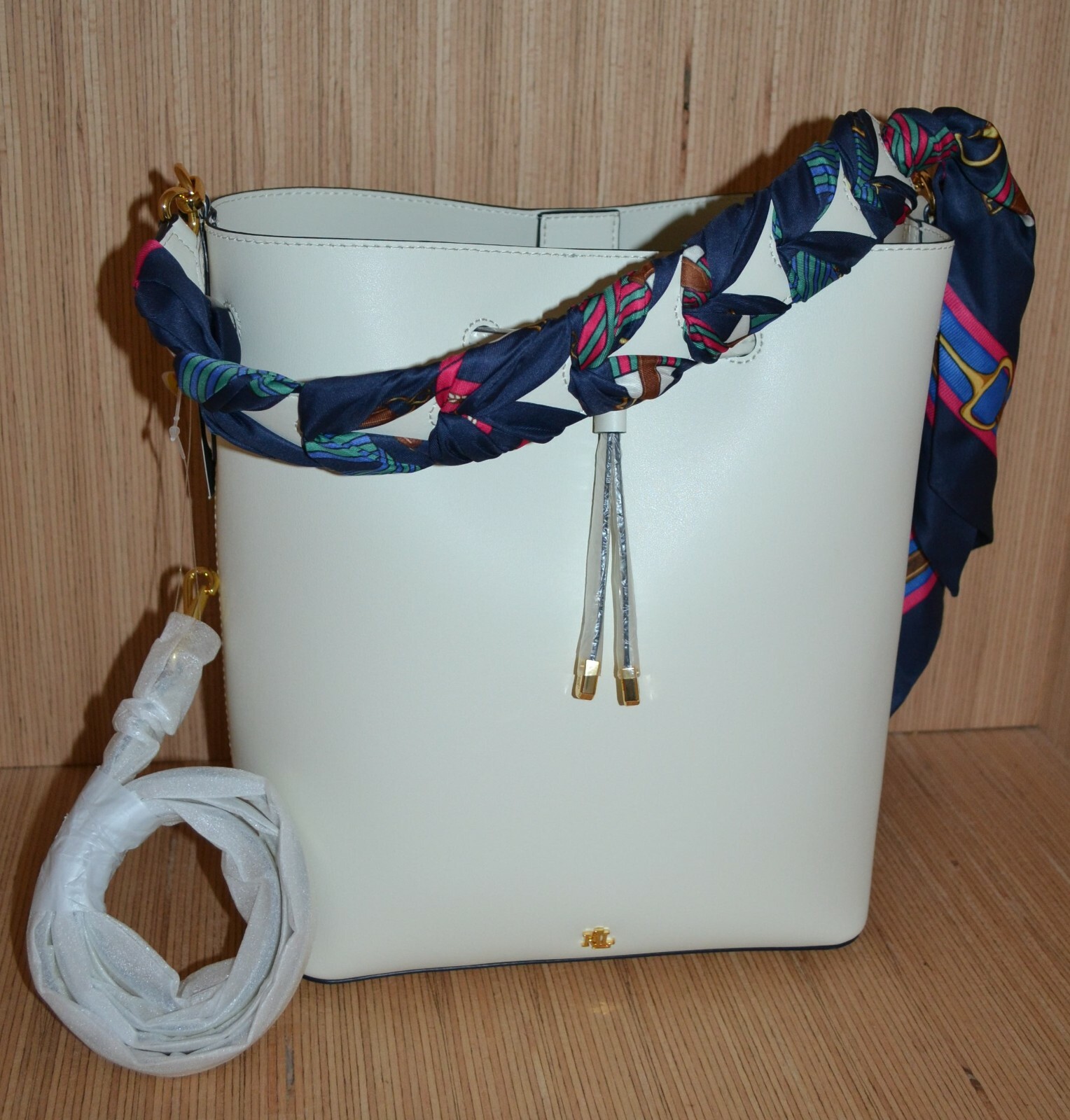 large logo debby drawstring bag