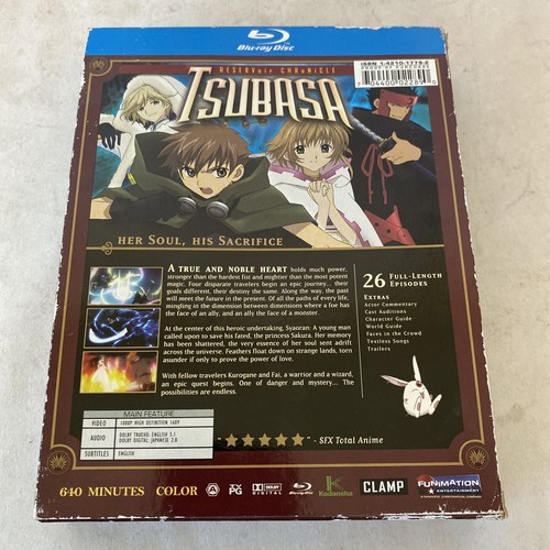 Tsubasa: Season One (Blu-ray Disc, 2009, 3-Disc Set) Excellent No Scratches - Picture 2 of 9