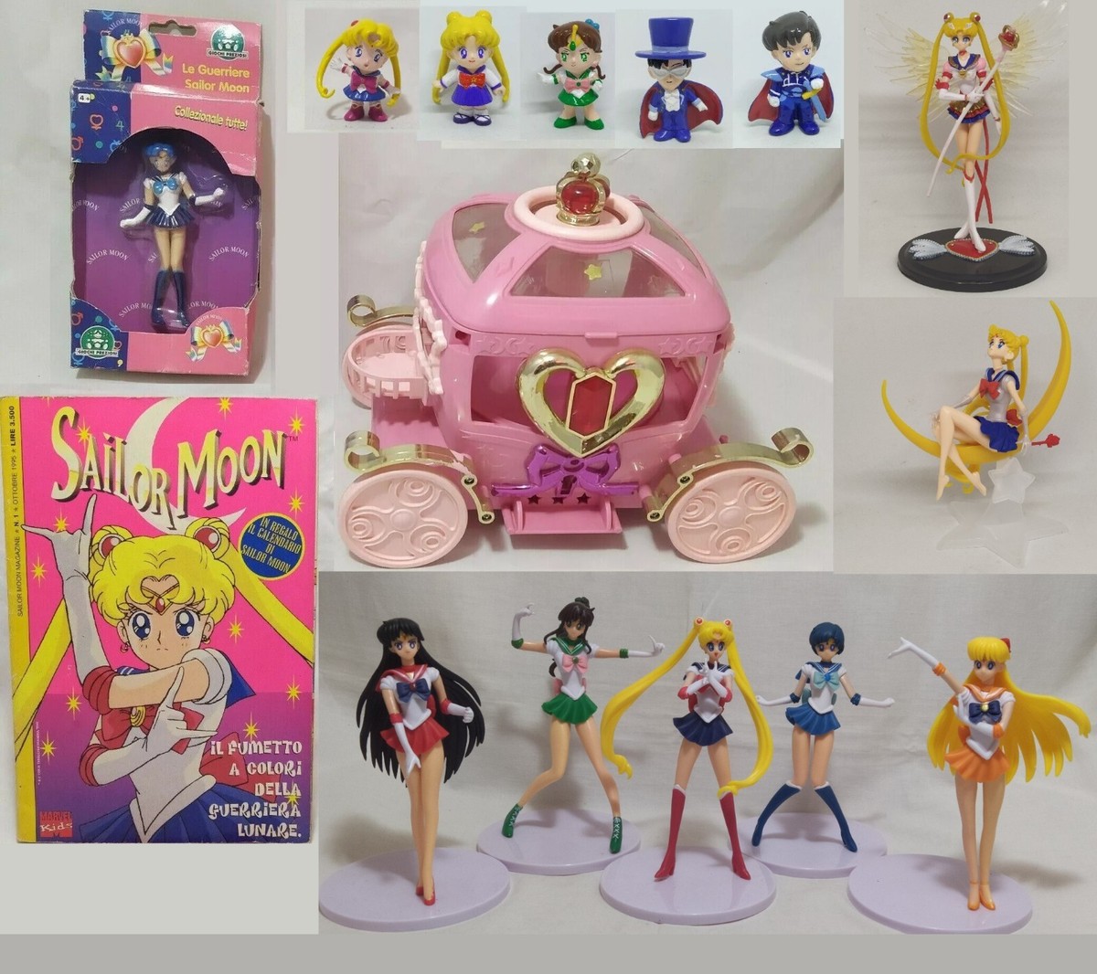 SAILOR MOON MINIFIGURE MUSICAL CARROZZA Incantata Giochi