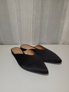 black backless mules