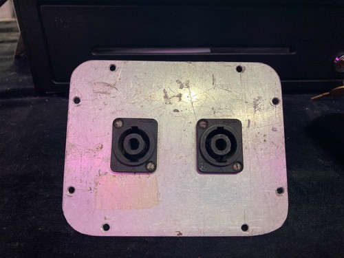 2 SPKN Speaker Connectors on Aluminum Panel BAM91