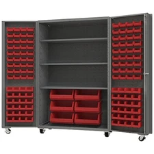 Durham Mfg Dcm48-Bdlp-126-3S-1795 Heavy Duty Heavy Duty Mobile Bin Cabinet, 48