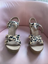  UGG Leopard Strappy Wedges  Size 5 