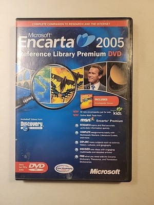 Microsoft Encarta 2005 Reference Library Premium DVD -PRODUCT KEY