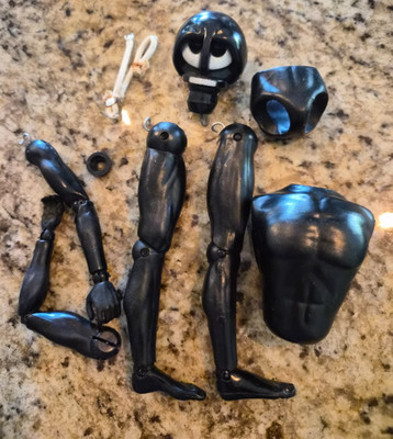 VINTAGE 1977 IDEAL TOYS STAR TEAM KNIGHT OF DARKNESS 11.5'' ACTION FIGURE PARTS