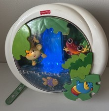 WORKING FISHER-PRICE Rainforest Waterfall PEEK-A-BOO Crib Soother CRIB ATTACHING