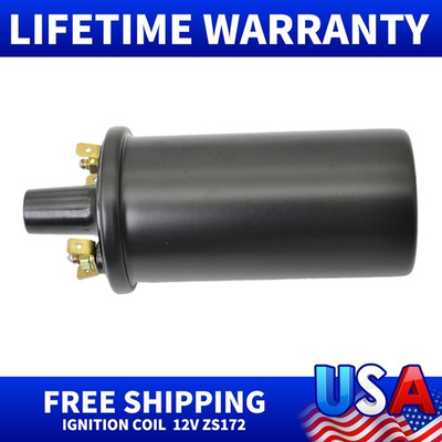 #ad New Ignition Coil With Internal Resistor 3 Ohm 12V Universal 35k Voltage Output $22.89