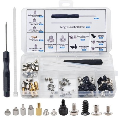 Computer Case Screws Kit M.2 SSD Motherboard Assorted
