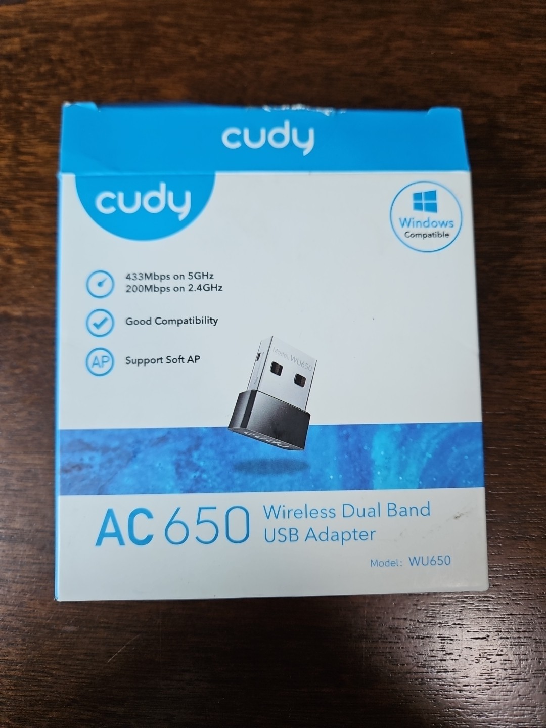Cudy AC650 Dual Band USB WiFi Adapter 200Mbps for Windows PCs