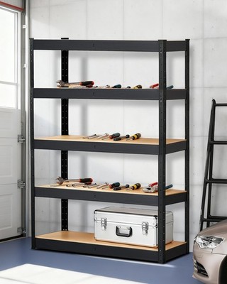 5-stufiges Garagenregal, 90 x 45 x 180 cm Metall-Lagerregal Regal, 2000lbs