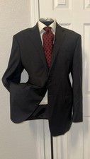 YSL Yves Saint Laurent Two Buttons Charcoal Gray Men Jacket 40 R Slim