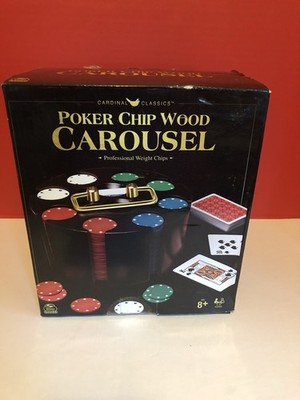 Cardinal Classics Poker Wood Carousel Set w/ Chips & Playing Cards (2022)