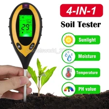 4-IN-1 PH Tester Soil Water Moisture Light Test Meter for Garden Plant Seeding