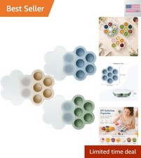 3 Pack Baby Food with Lids, Silicone Baby Food Storage Container for Homemade...