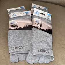 Toe Socks Men's L Coolmax Trail Xtra-life Gray Separation Blister Prevention