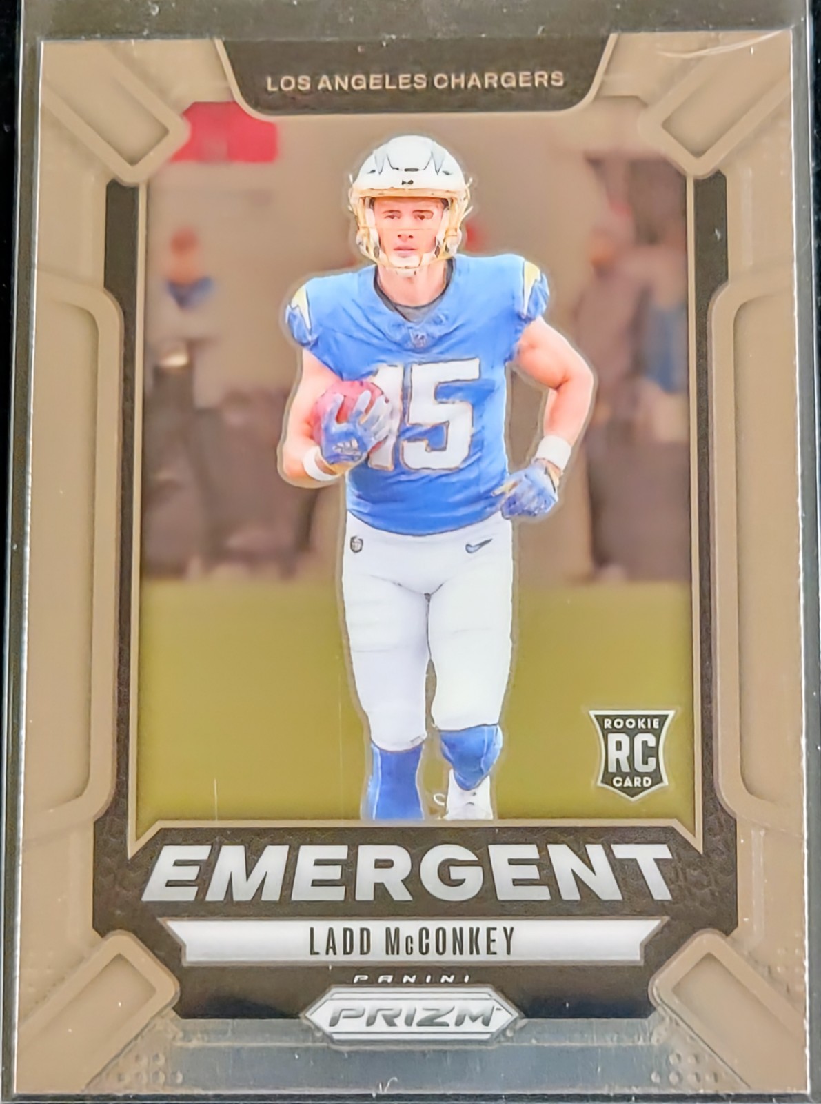 Ladd McConkey 2024 Panini Prizm Base Emergent Rookie RC #13 Los Angeles Chargers