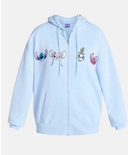 Disney Stitch Women's Full Zip Hooded Sweatshirt Jacket Hoodie S-XL NWT