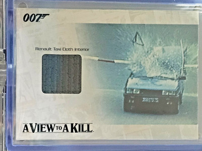 James Bond Heroes Villains JBR10 Renault Taxi Cloth Interior Relic Card /200
