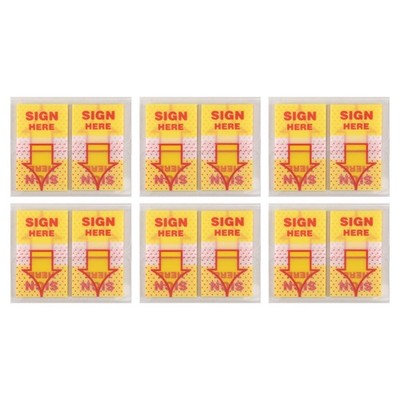 300 Stück Sign Here Flags mit Dispenser Arrows Flag, 1  (Gelb) S5U53834